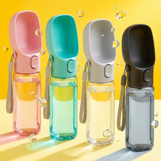 Water bottle on a yellow background