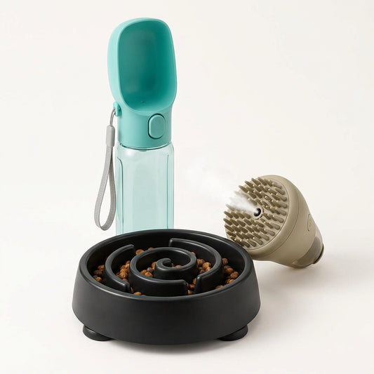 Everyday Essentials Set - water bottle, spiral bowl and steam brush