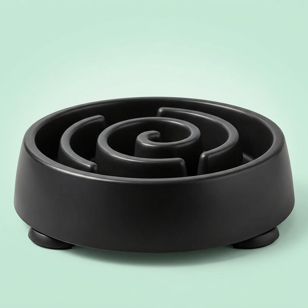 Spiral maze and non-slip feet detail