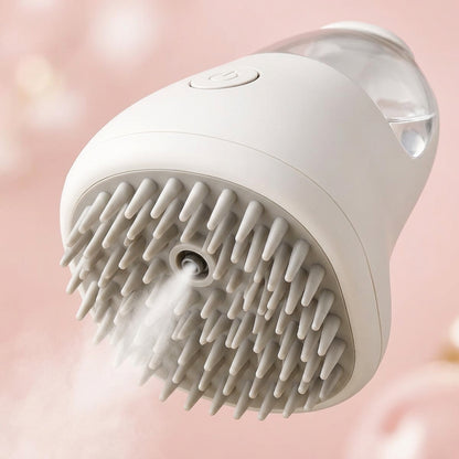 Close-up of the silicone bristles and fine mist